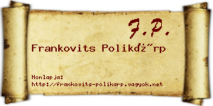 Frankovits Polikárp névjegykártya